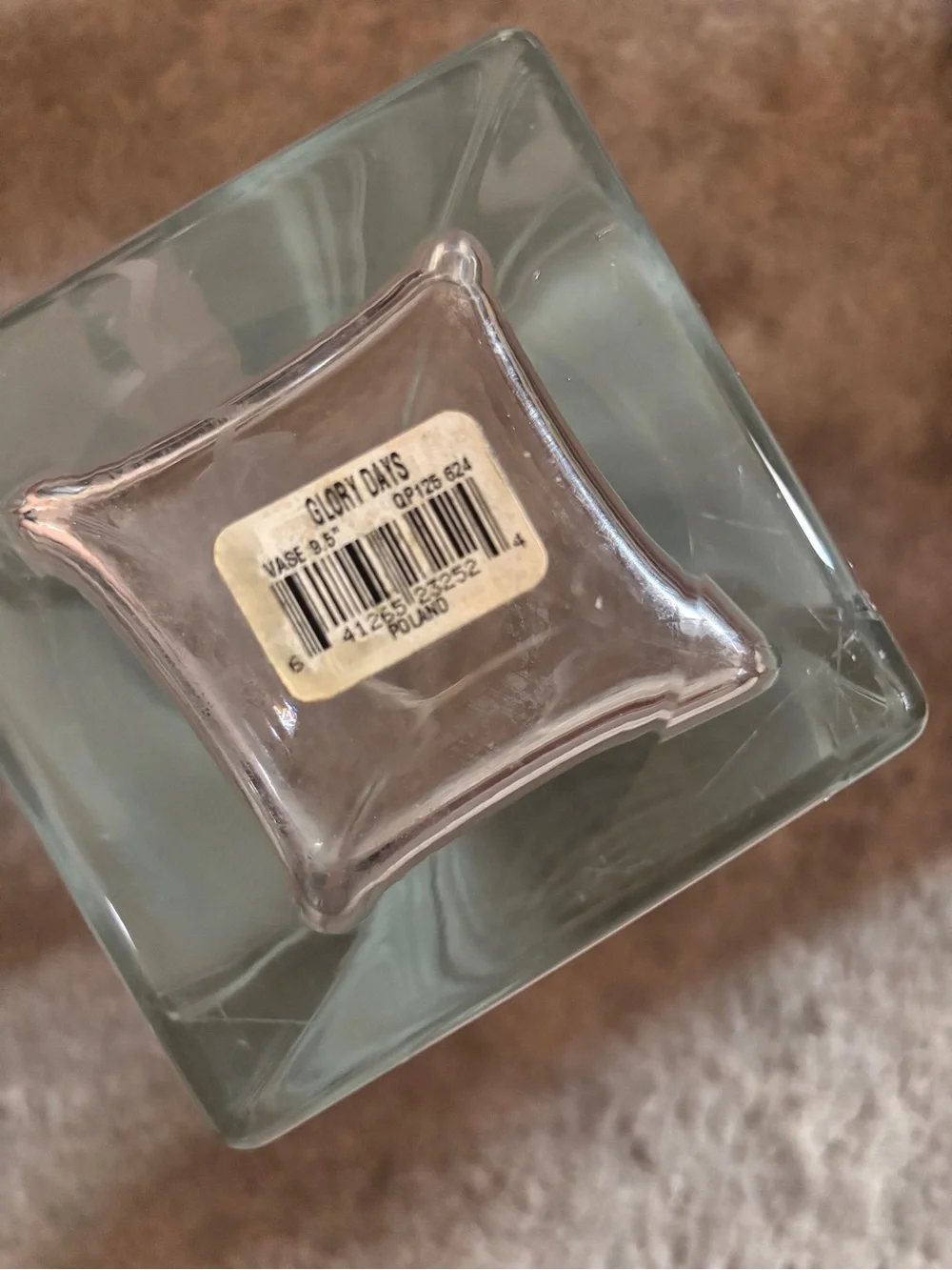 Mikasa Clear Glass Vase with White Etched Calla Lily